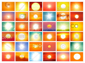 Penelope Umbrico: 36 Copyrighted Suns / Screengrabs, 2009-2012